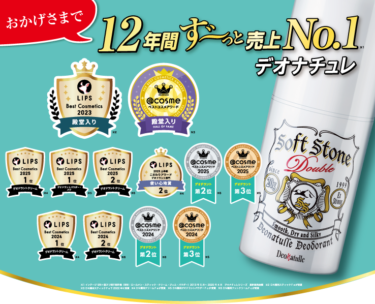 12年間ず~っと売上No.1 デオナチュレ