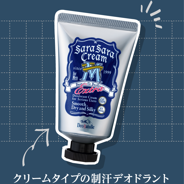 クリームタイプの制汗デオドラント
